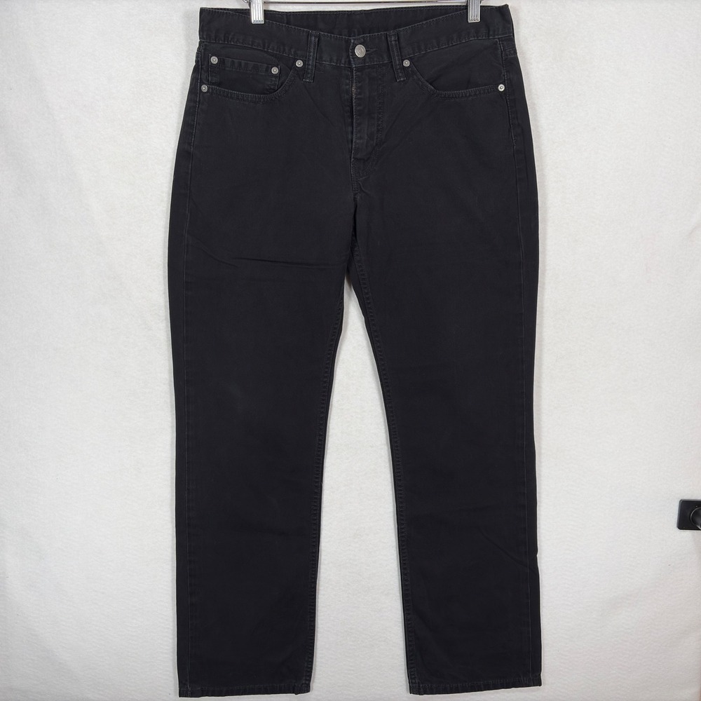 Levi Strauss 514 Straight Fit Black Jeans Mens 34x32 Classic Denim Pants